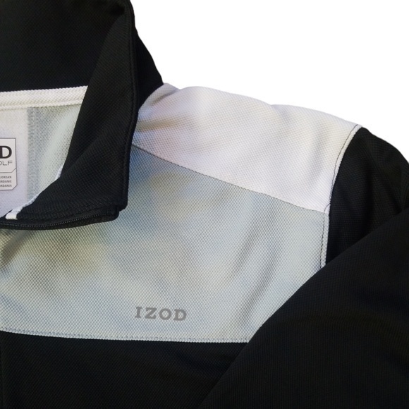 Izod Men's Lightweight Colorblock Pullover Quarter Zip Sz. M - Picture 4 of 11